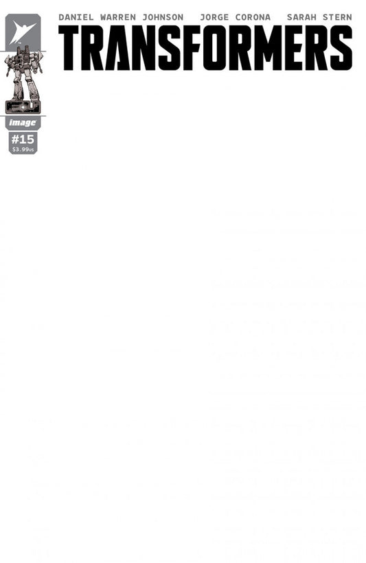 Transformers #15G Blank Variant NM (2024) 1st Print Image Comics - Energon Universe